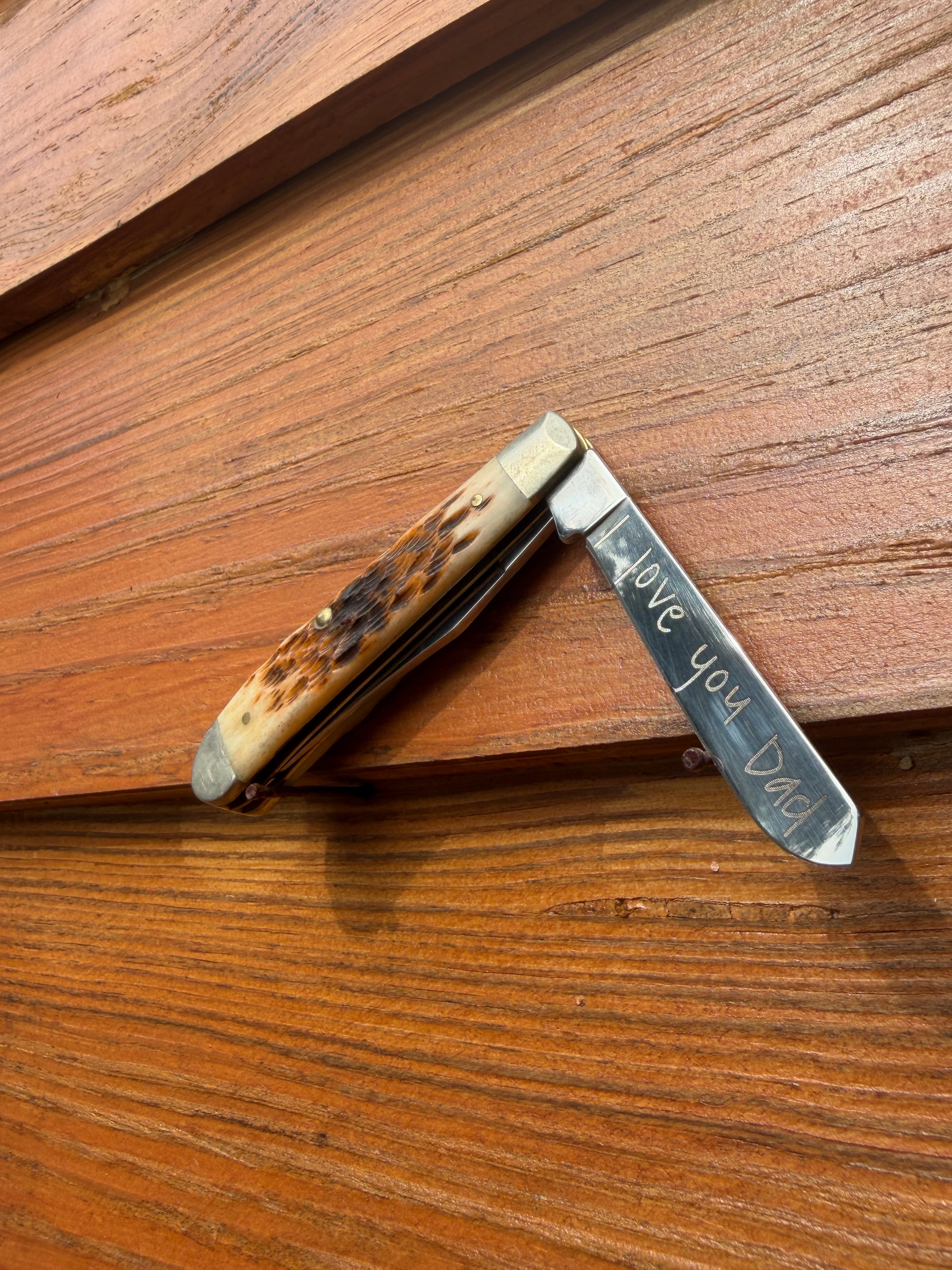 Custom Handwriting Engraved Case Knife – Personalized Keepsake Pocket Knife