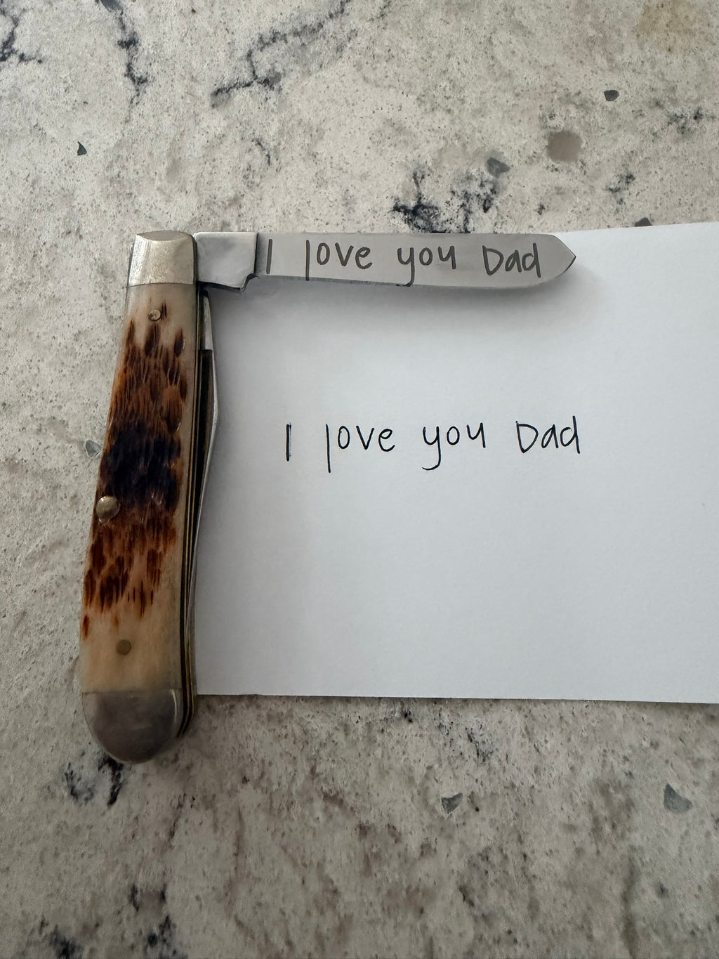 Custom Handwriting Engraved Case Knife – Personalized Keepsake Pocket Knife