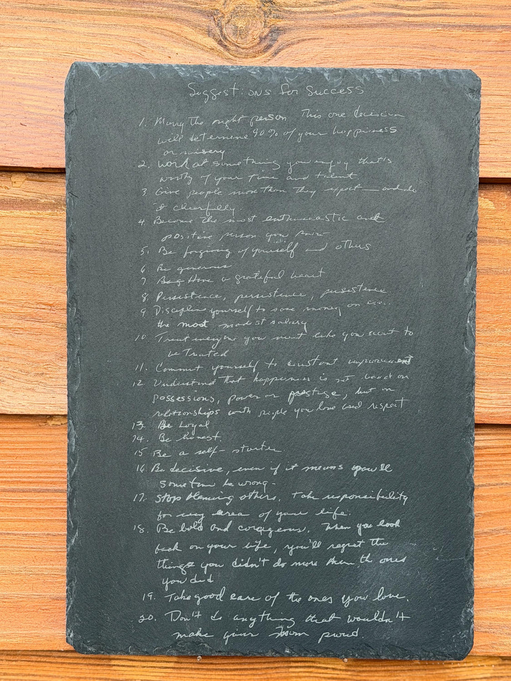 Custom Engraved Slate Serving Charcuterie Board Recipe, Vows, Letters - Wedding & Anniversary Gift (9x13") Recipe