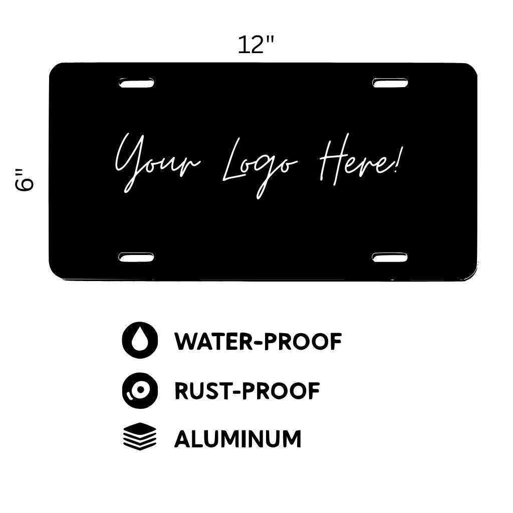 Custom Engraved Aluminum License Plate | Personalized Logo & Business Car Tag